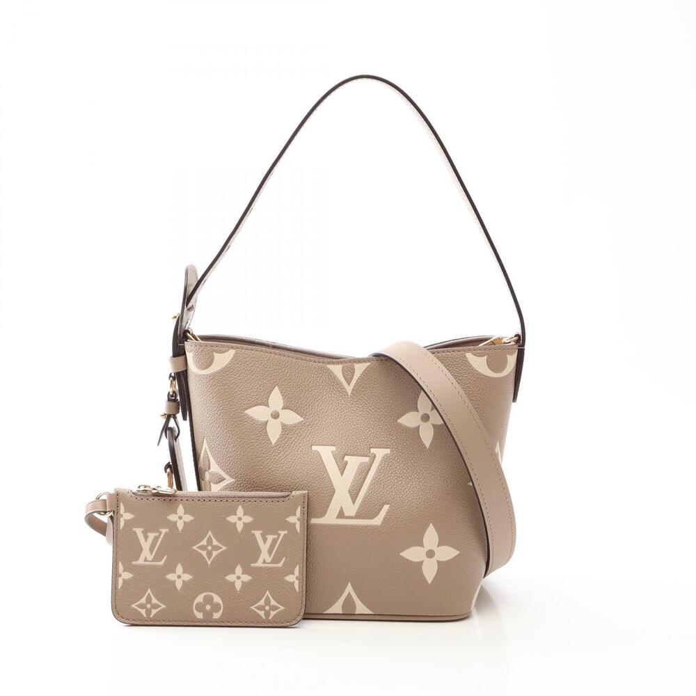 Louis Vuitton Bicolor Monogram Empreinte Top Bag Leather Bag Ivory White Beige